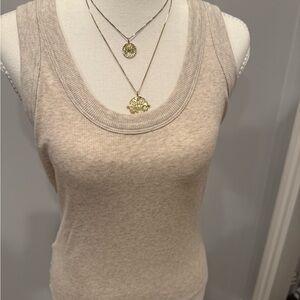 NWT Banana Republic beige ribbed tank